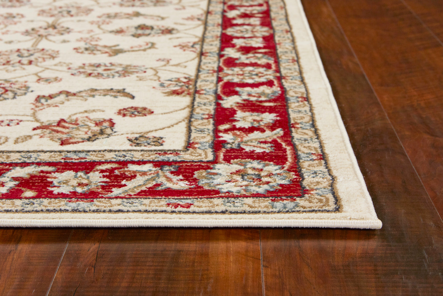 Avalon 5613 Ivory/Red  Mahal Machine Woven Performance Area Rug - Kas