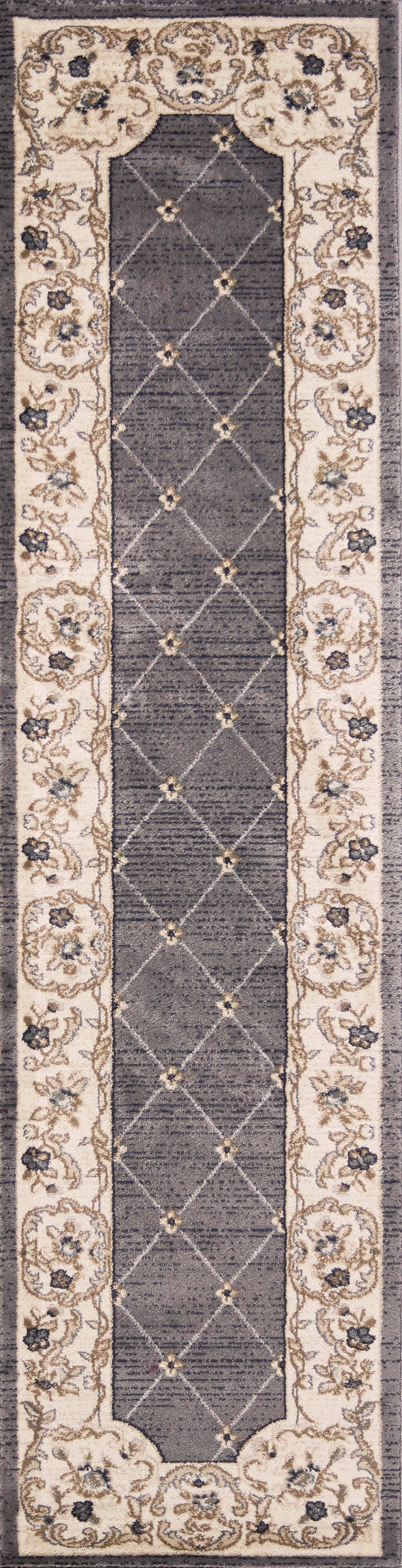 Avalon 5615 Grey/Ivory Courtyard Machine Woven Performance Area Rug - Kas