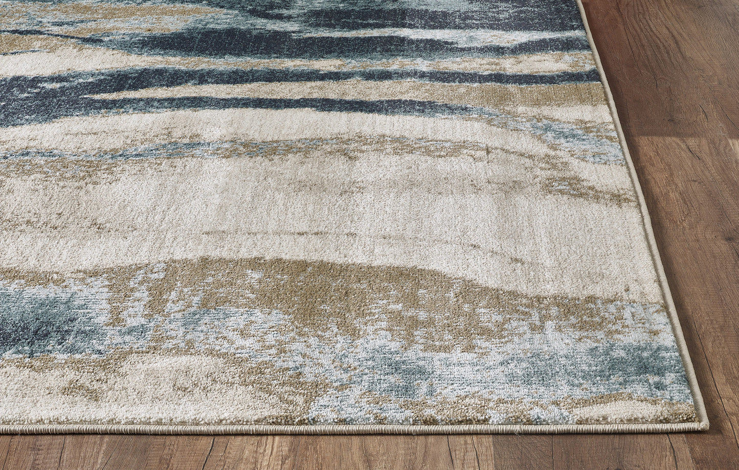 Avalon 5618 Ivory/Blue Wonder Machine Woven Performance Area Rug - Kas