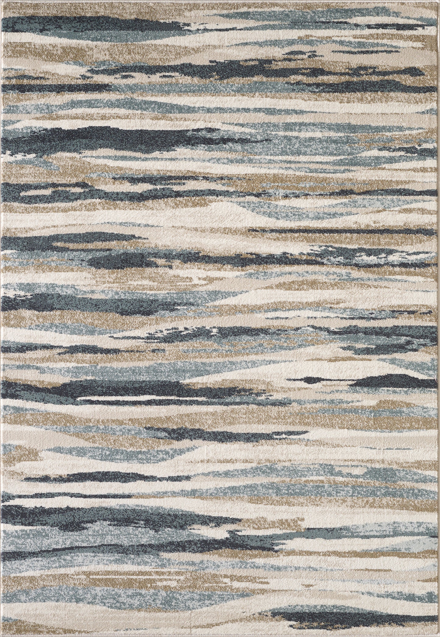 Avalon 5620 Ivory/Blue Landscapes Machine Woven Performance Area Rug - Kas