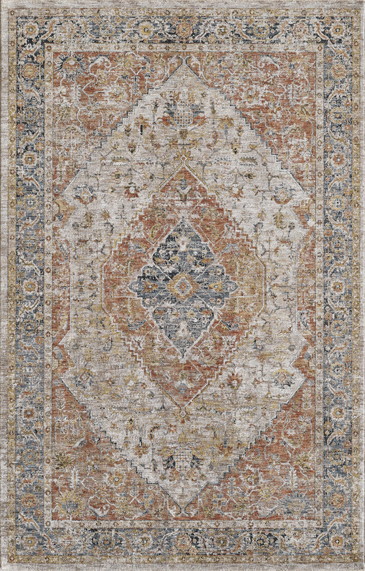 Avani 8401 Spice Serafina Machine Woven Performance Area Rug - Kas