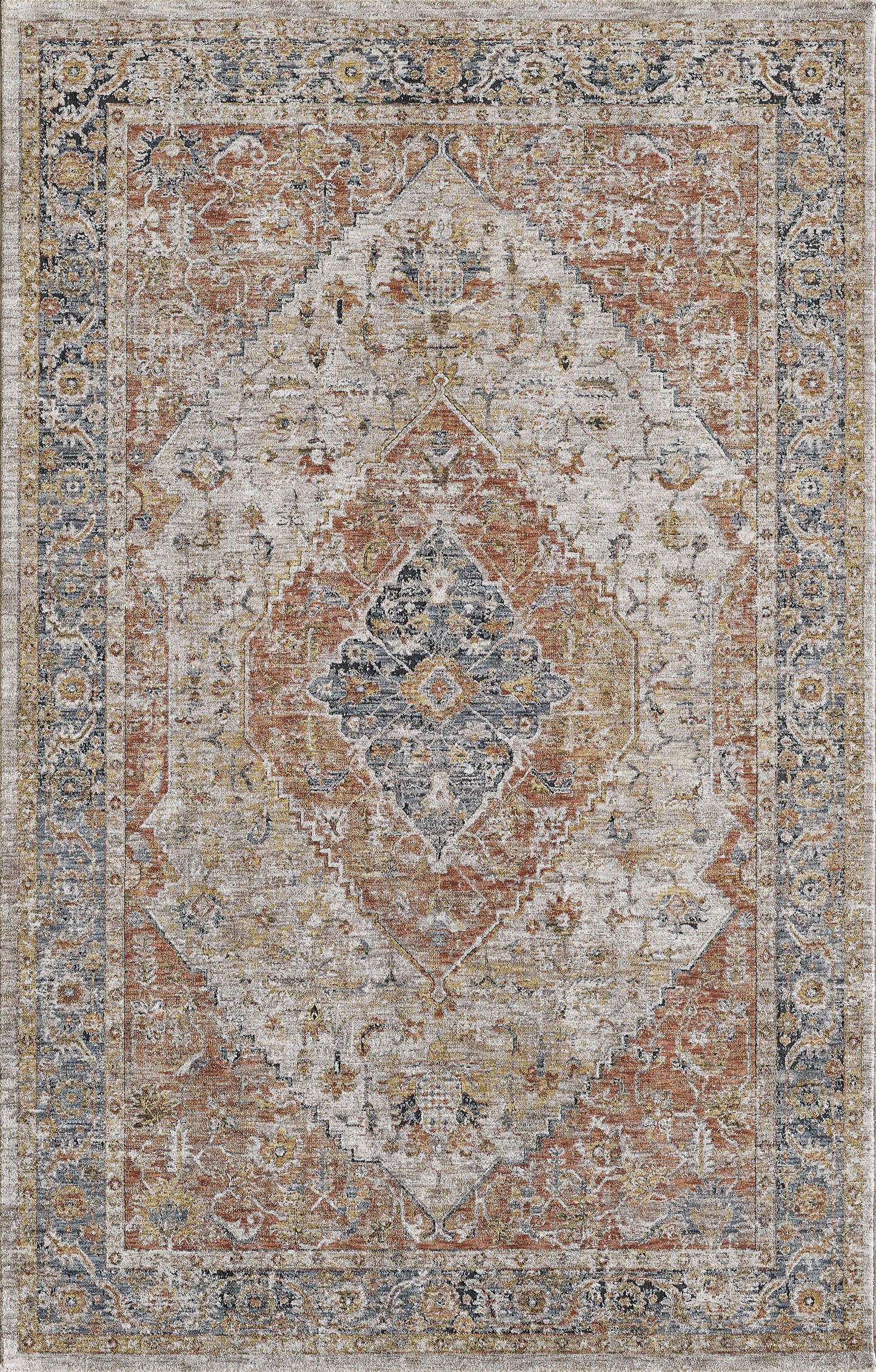 Avani 8401 Spice Serafina Machine Woven Performance Area Rug - Kas