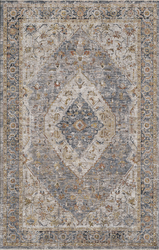 Avani 8402 Blue Serafina Machine Woven Performance Area Rug - Kas