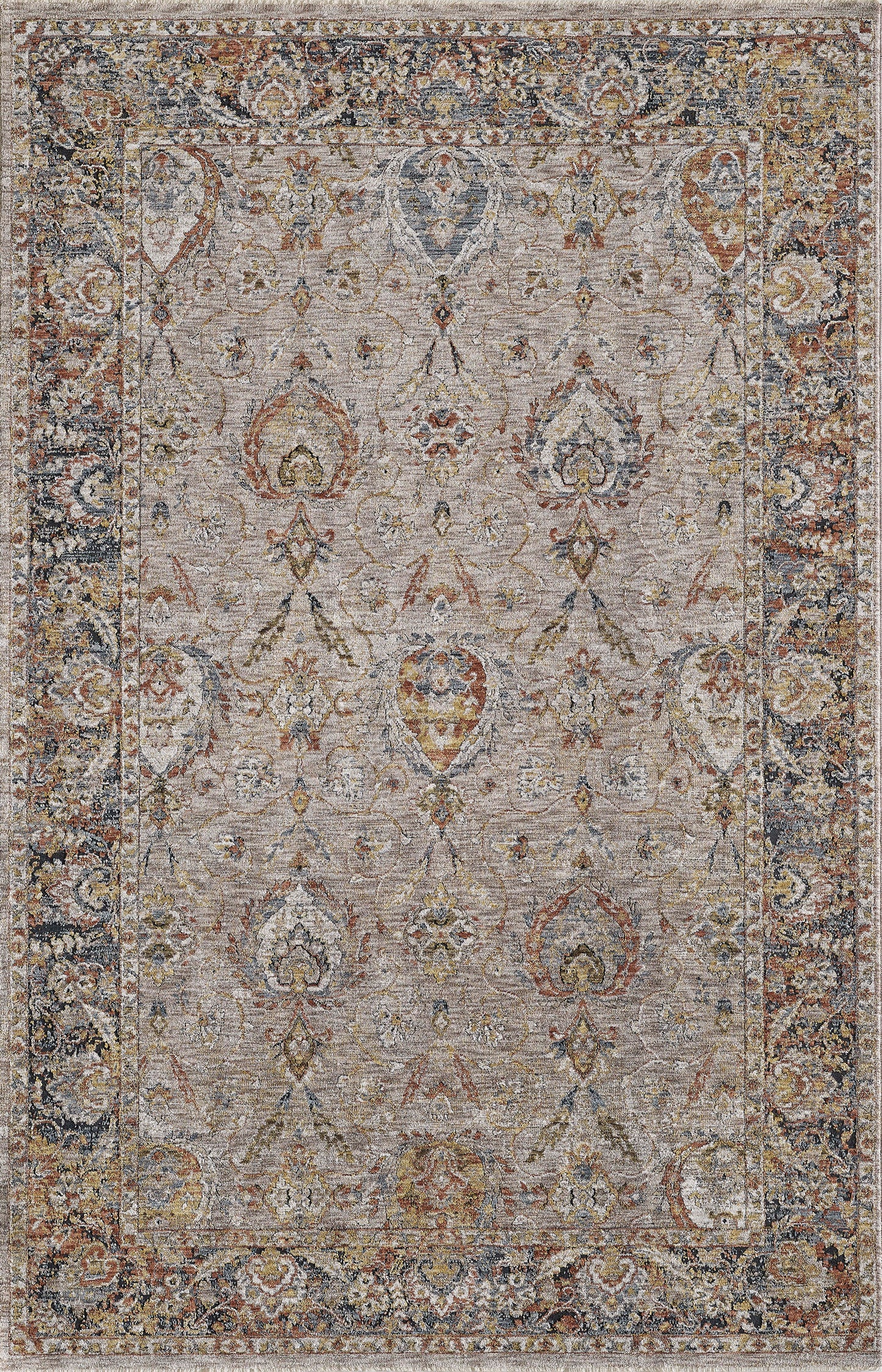 Avani 8404 Taupe Courtney Machine Woven Performance Area Rug - Kas