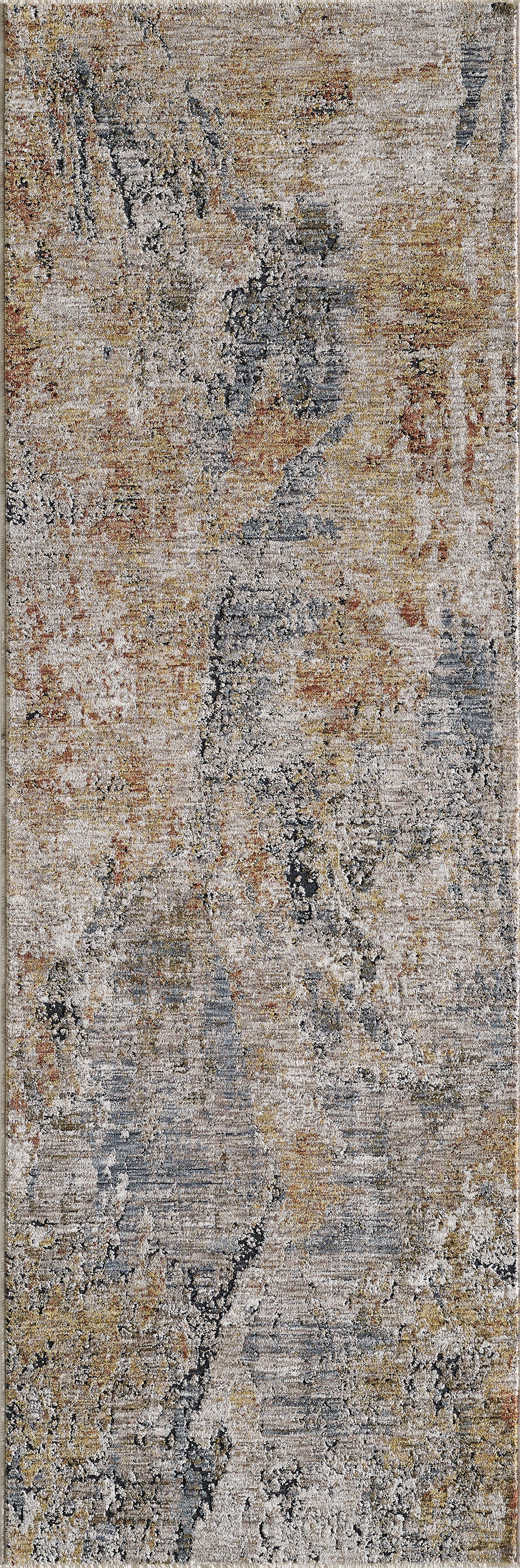 Avani 8409 Blue/Spice Barcelona Machine Woven Performance Area Rug - Kas