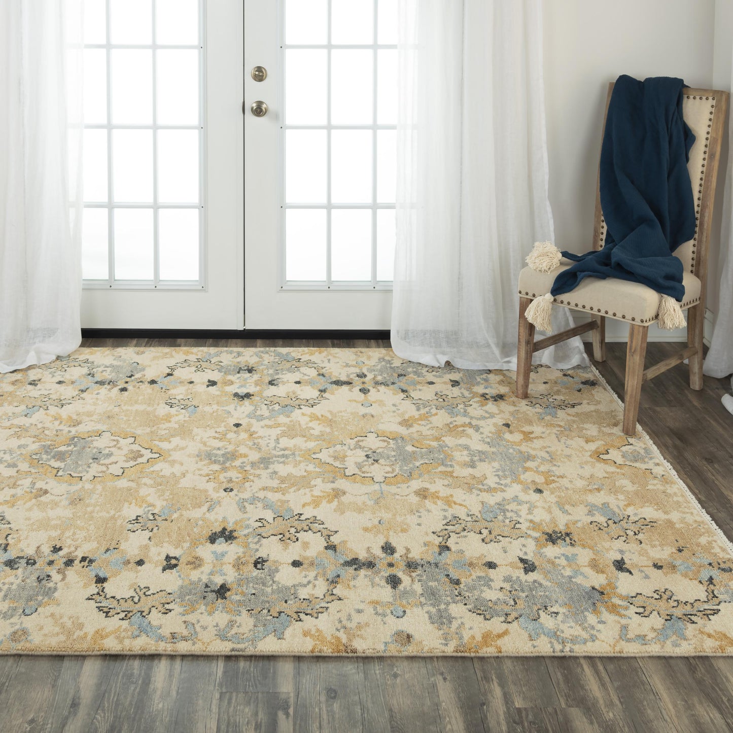 Belmont BMT955 Gray/Multi Hand Knotted Rug - Rizzy