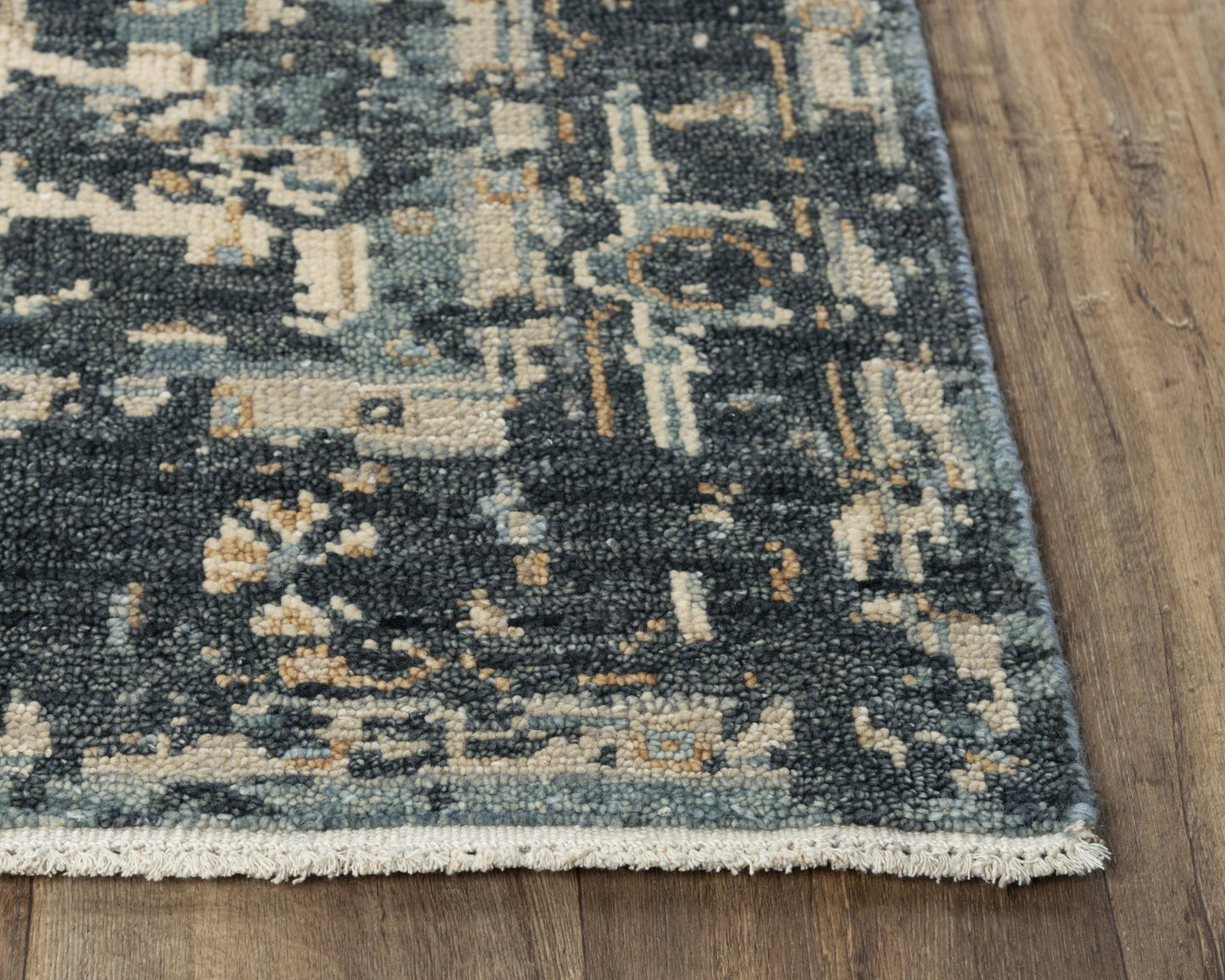 Belmont BMT987 Blue Hand Knotted Rug - Rizzy