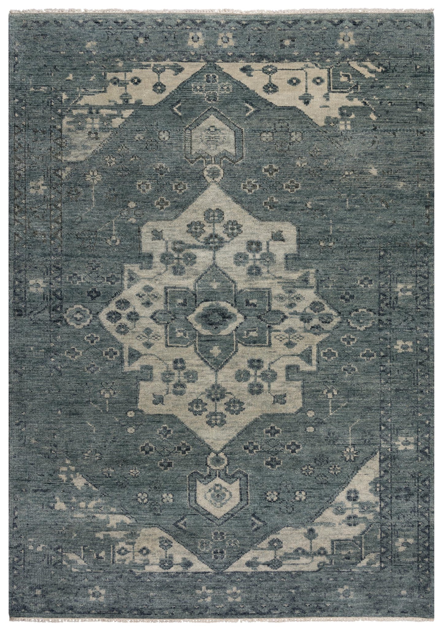 Belmont BMT990 Blue Hand Knotted Rug - Rizzy