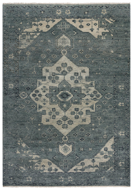 Belmont BMT990 Blue Hand Knotted Rug - Rizzy