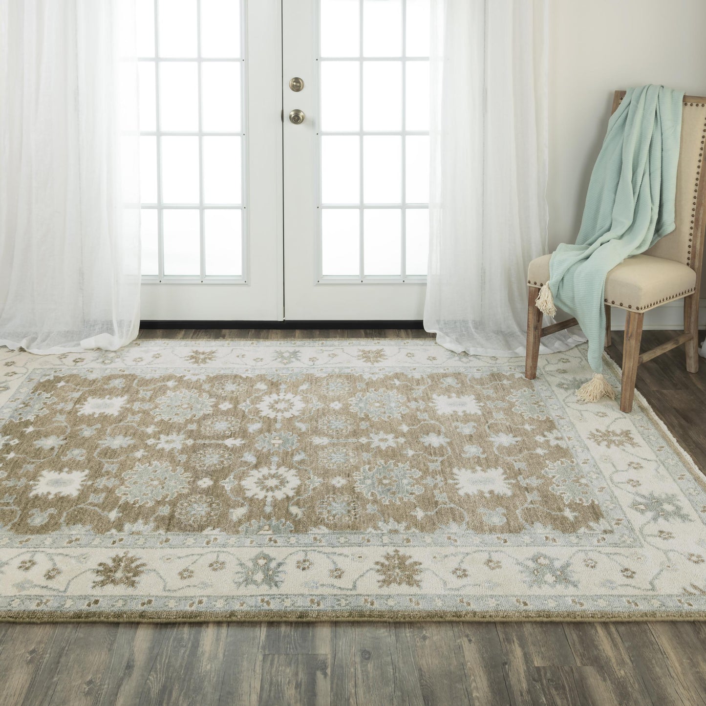 Belmont BMT992 Brown Hand Knotted Rug - Rizzy