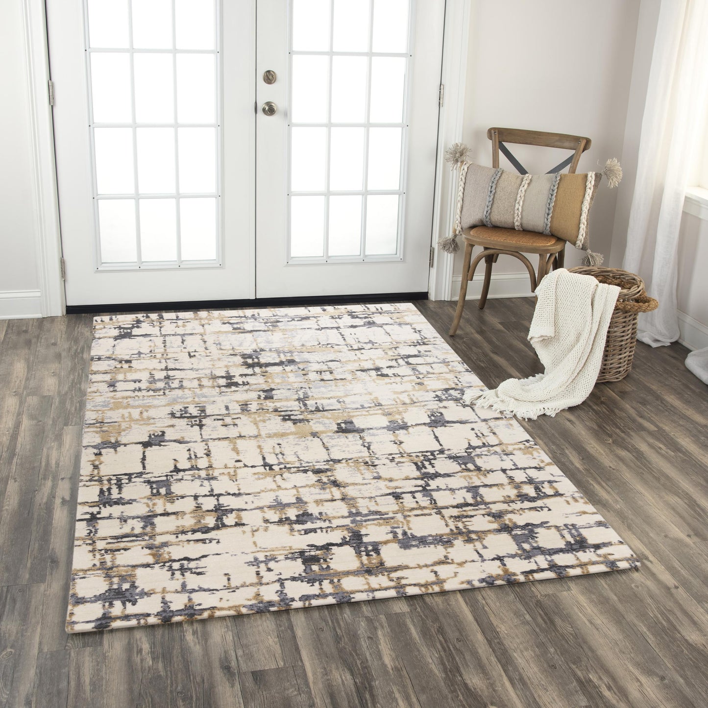 Bolero BOL723 Beige/Gray Hybrid Rug - Rizzy