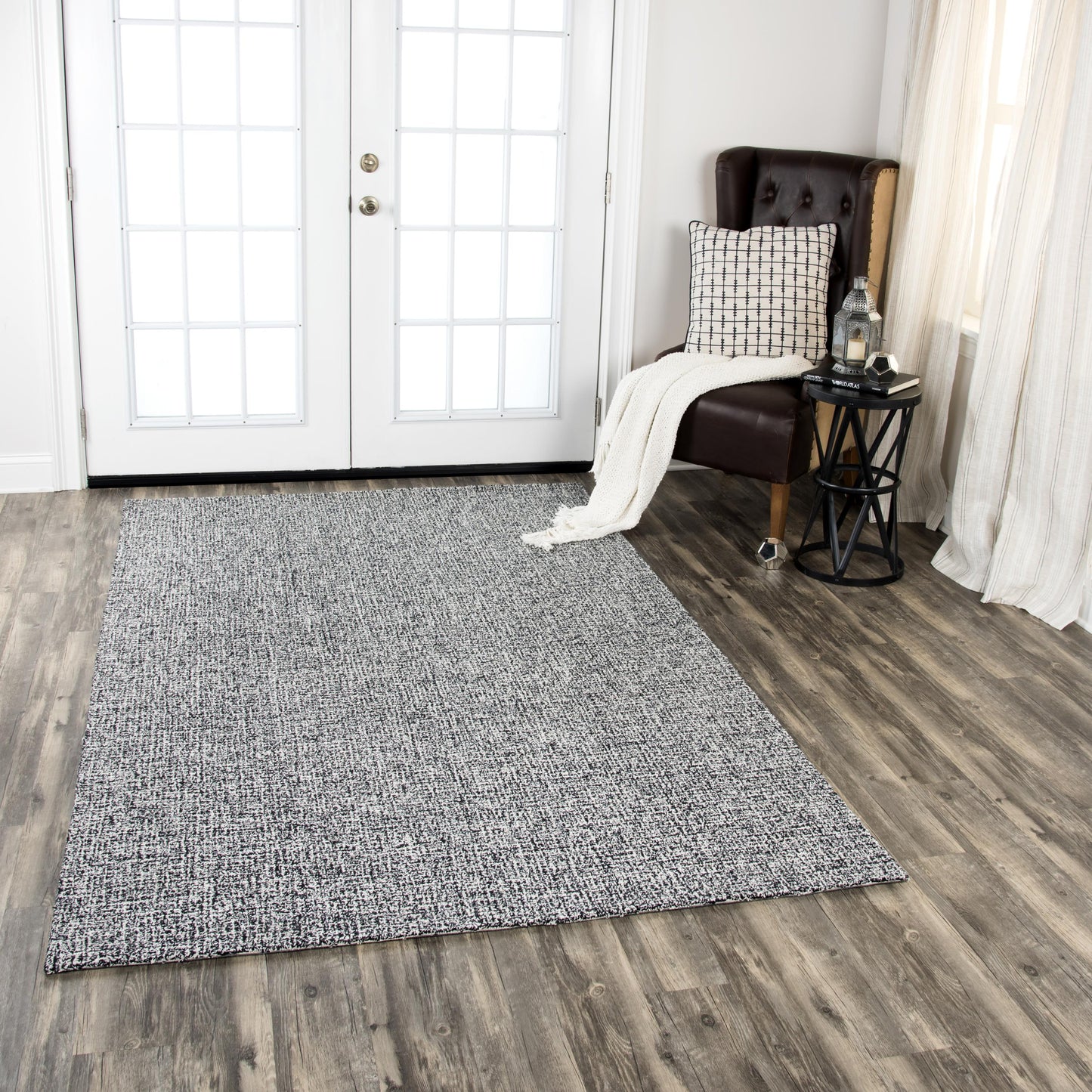 Brindleton BR223B Black/White Hand Tufted Rug - Rizzy