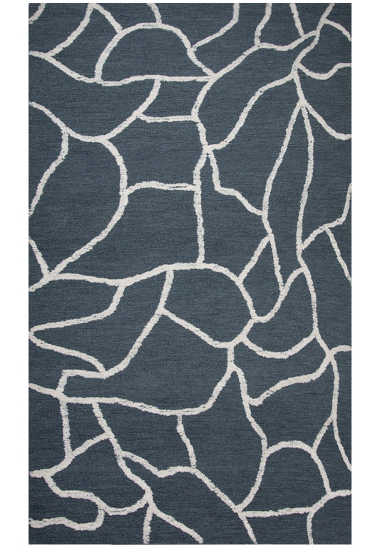 Bixby BX06BL Blue Hand Tufted Rug - Rizzy