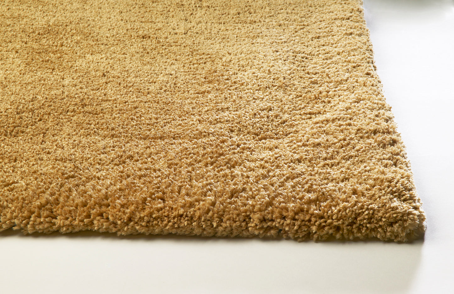 Bliss 1567 Gold Shag Machine Made Area Rug - Kas