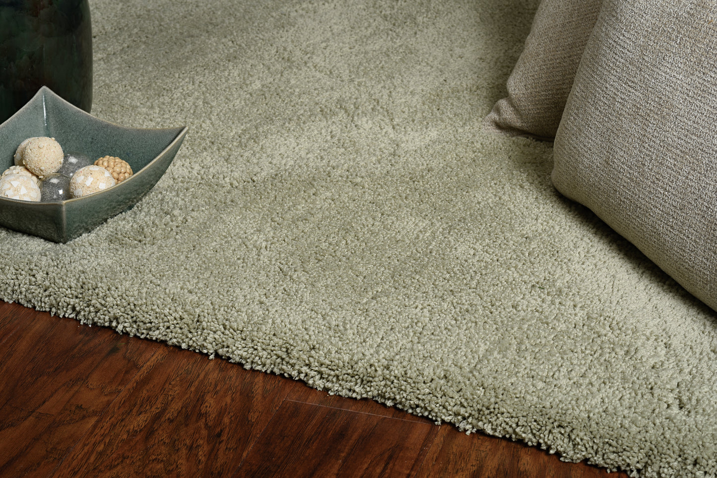 Bliss 1568 Sage Shag Machine Made Area Rug - Kas