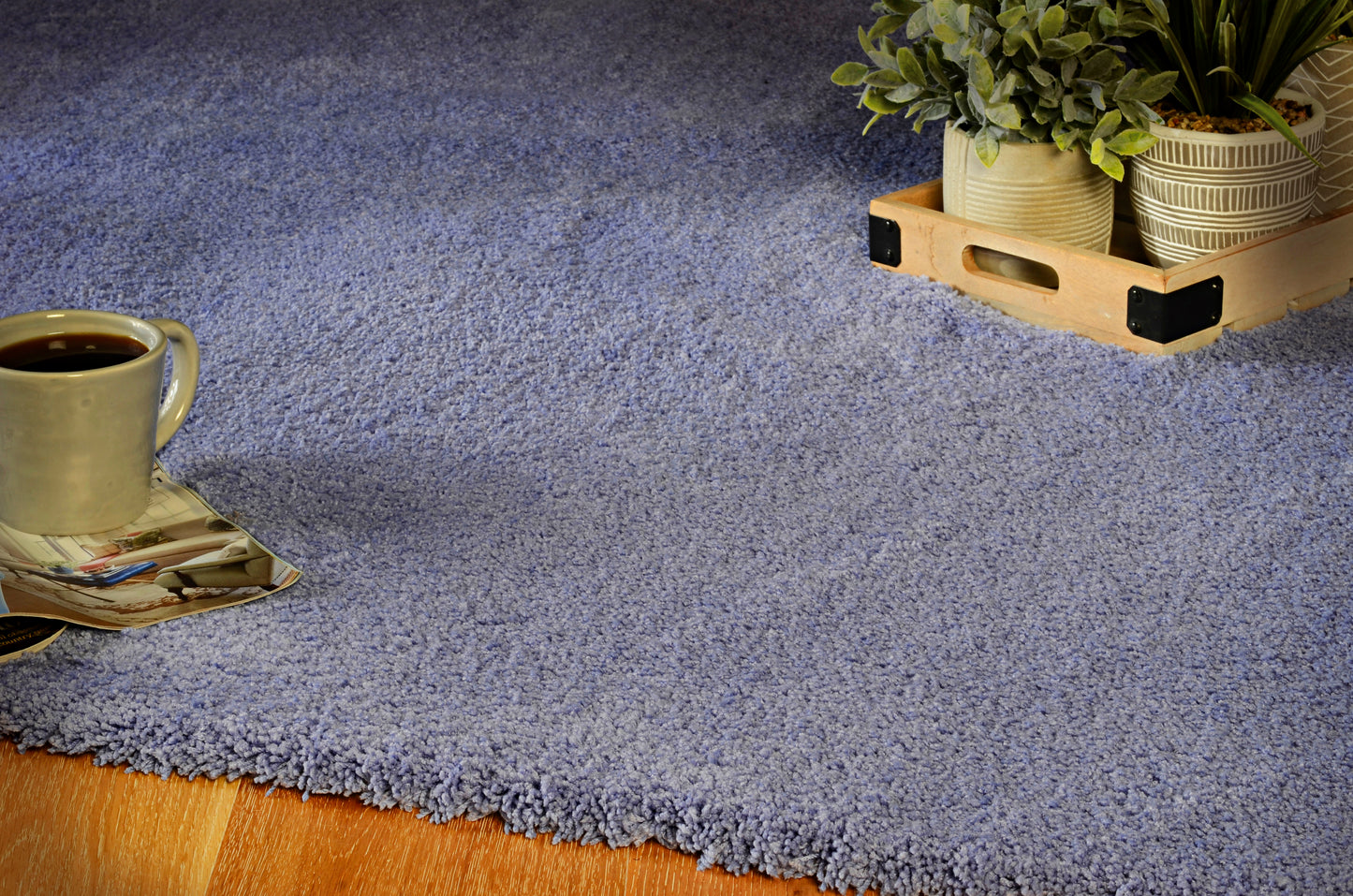 Bliss 1573 Purple Shag Machine Made Area Rug - Kas