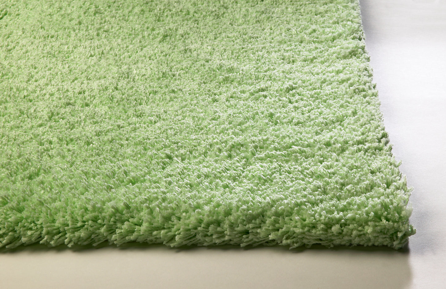 Bliss 1578 Spearmint Green Shag Machine Made Area Rug - Kas