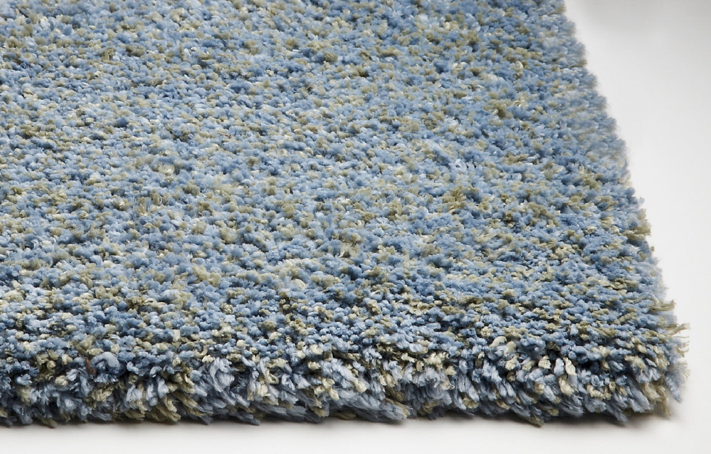 Bliss 1582 Blue Heather Shag Machine Made Area Rug - Kas