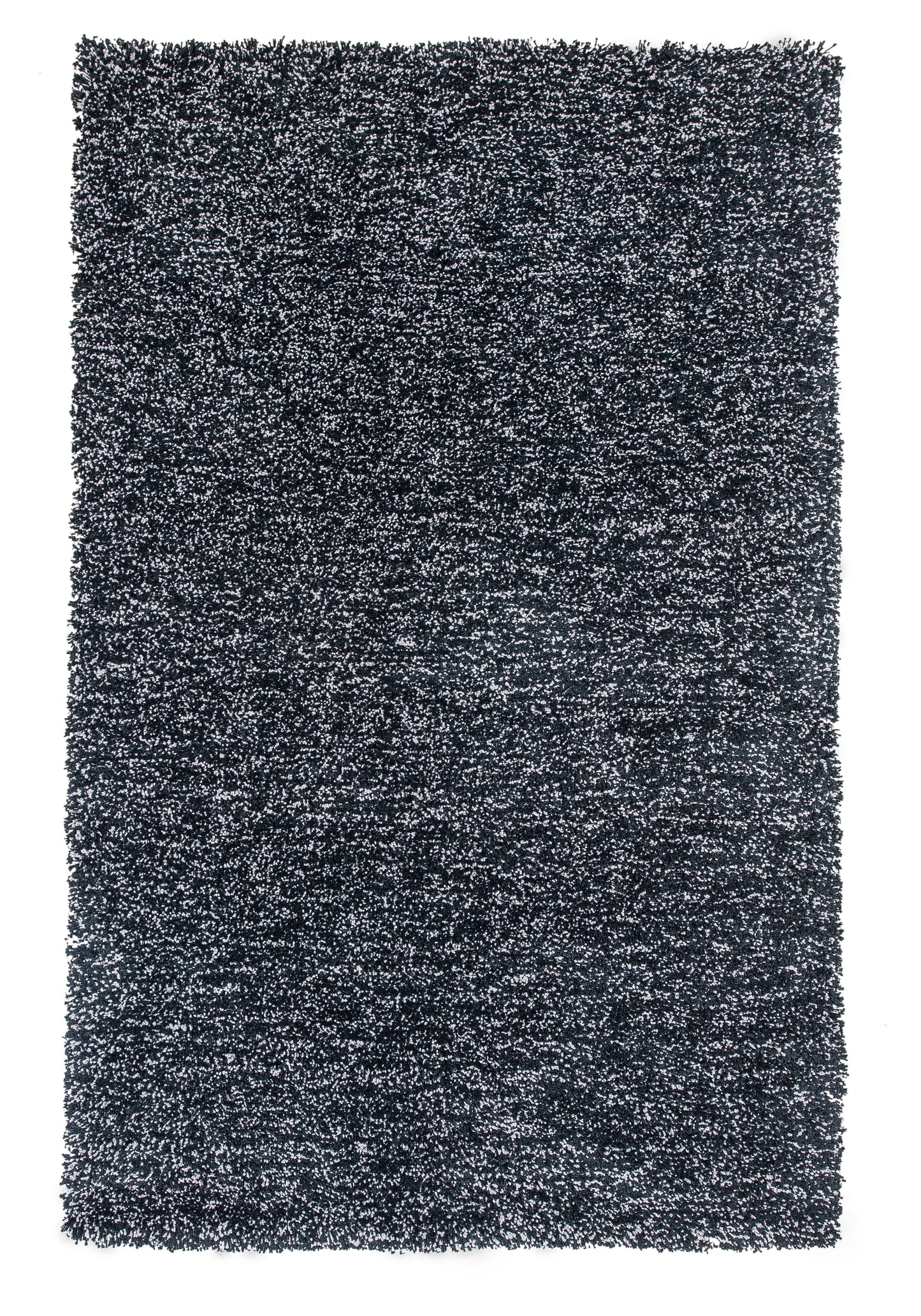 Bliss 1583 Black Heather Shag Machine Made Area Rug - Kas