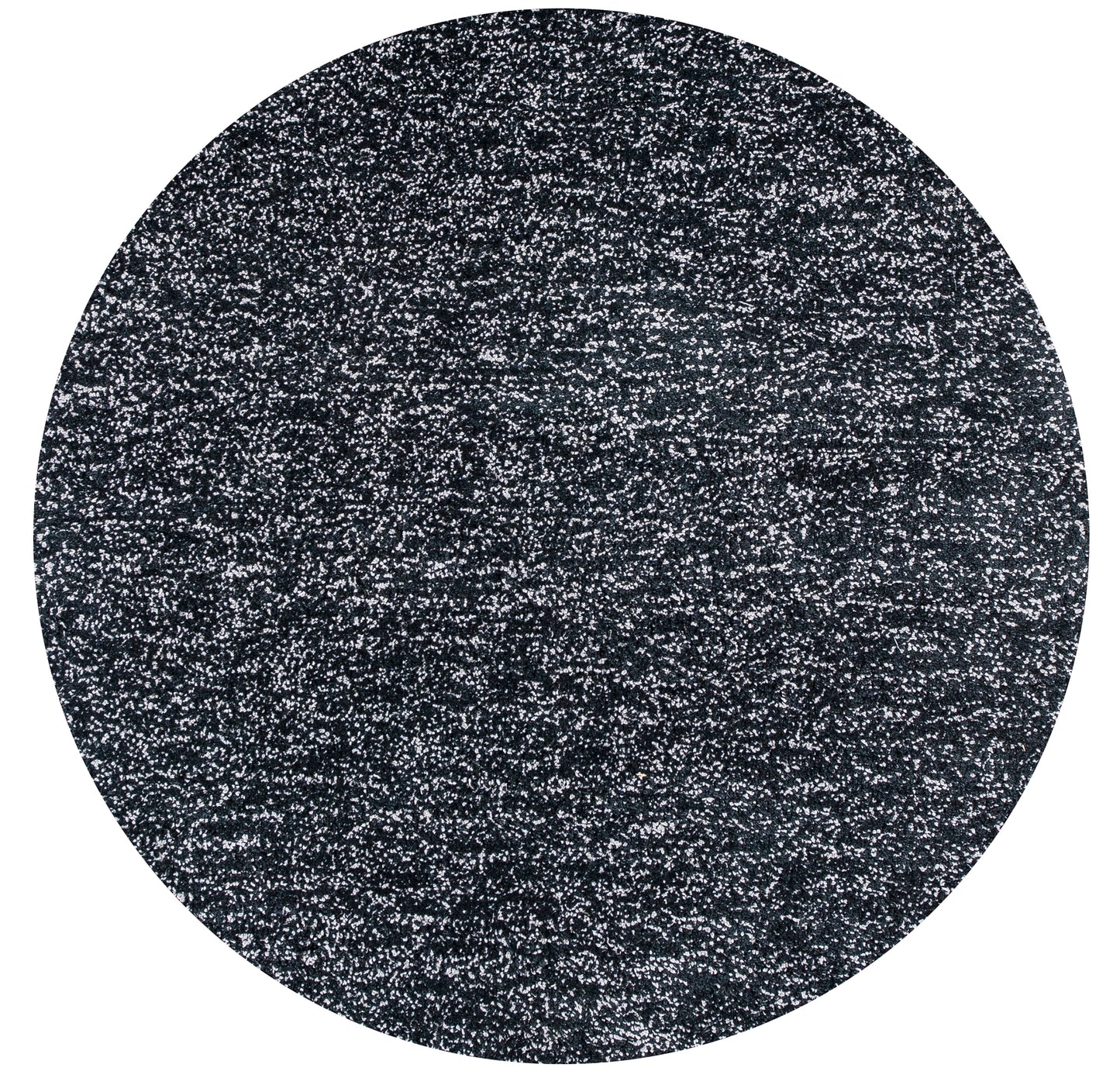 Bliss 1583 Black Heather Shag Machine Made Area Rug - Kas