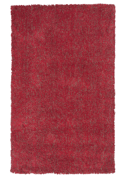 Bliss 1584 Red Heather Shag Machine Made Area Rug - Kas