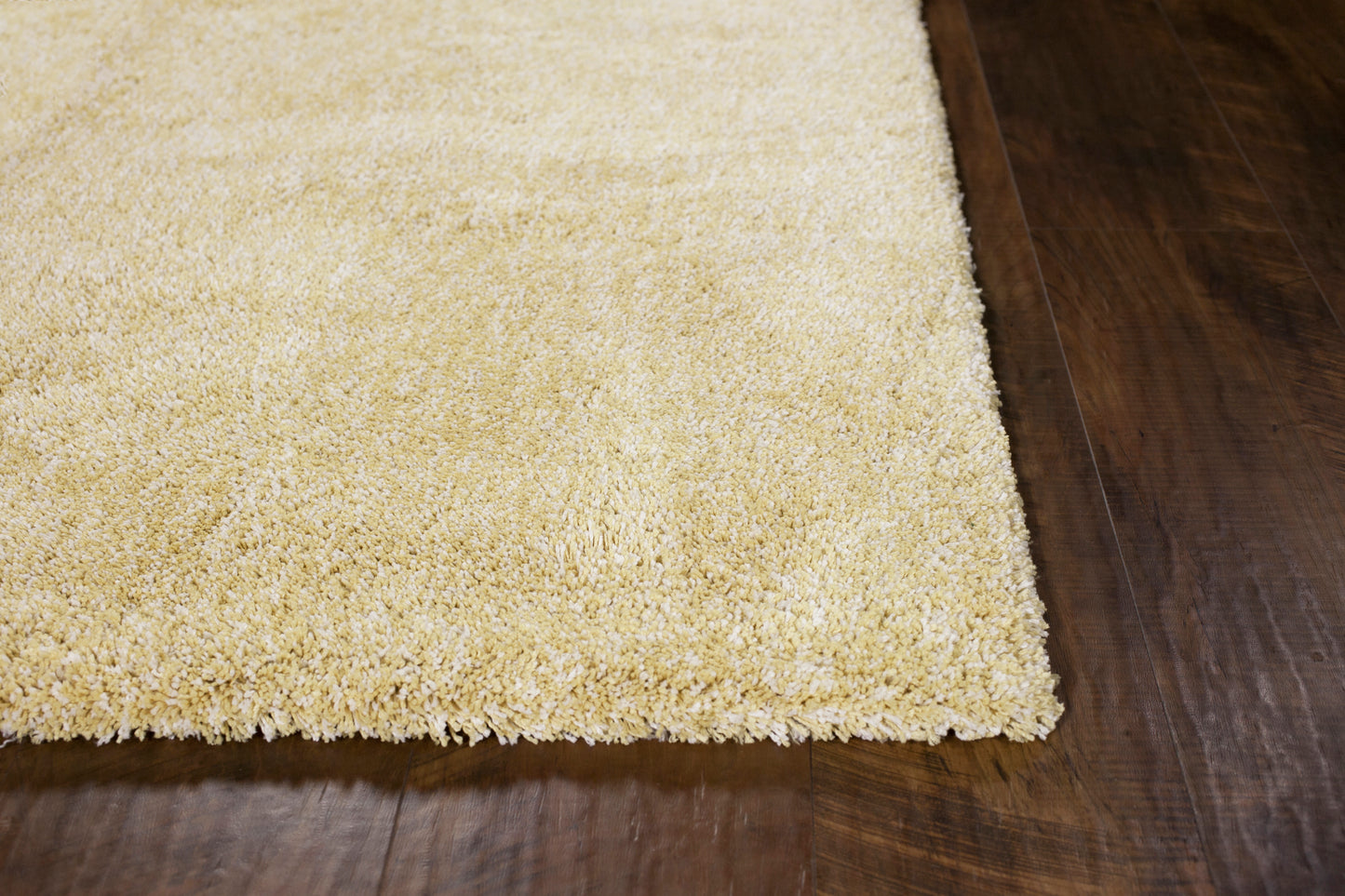 Bliss 1586 Yellow Heather Shag Machine Made Area Rug - Kas