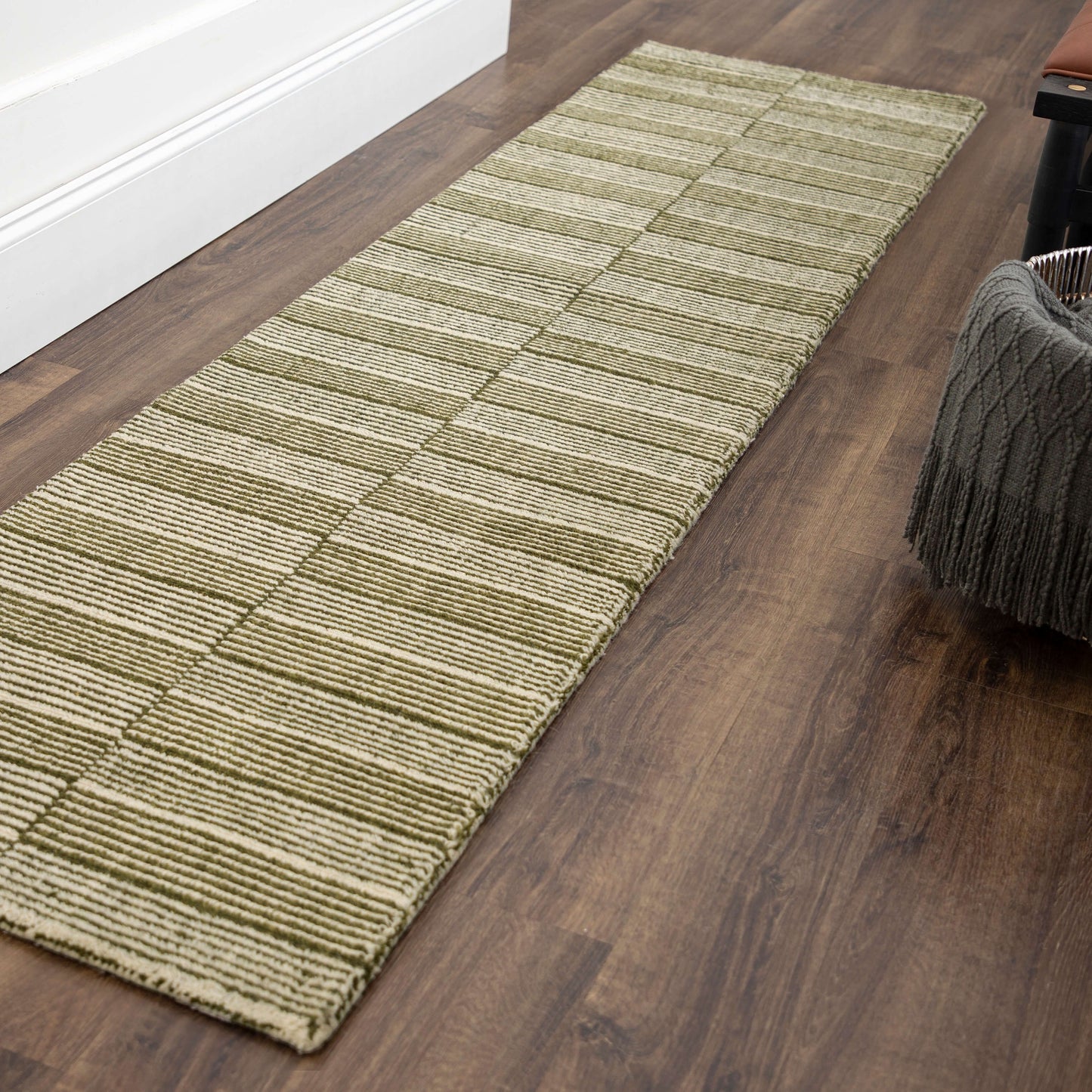 Karastan Rugs Broken Stripe Moss Area Rug