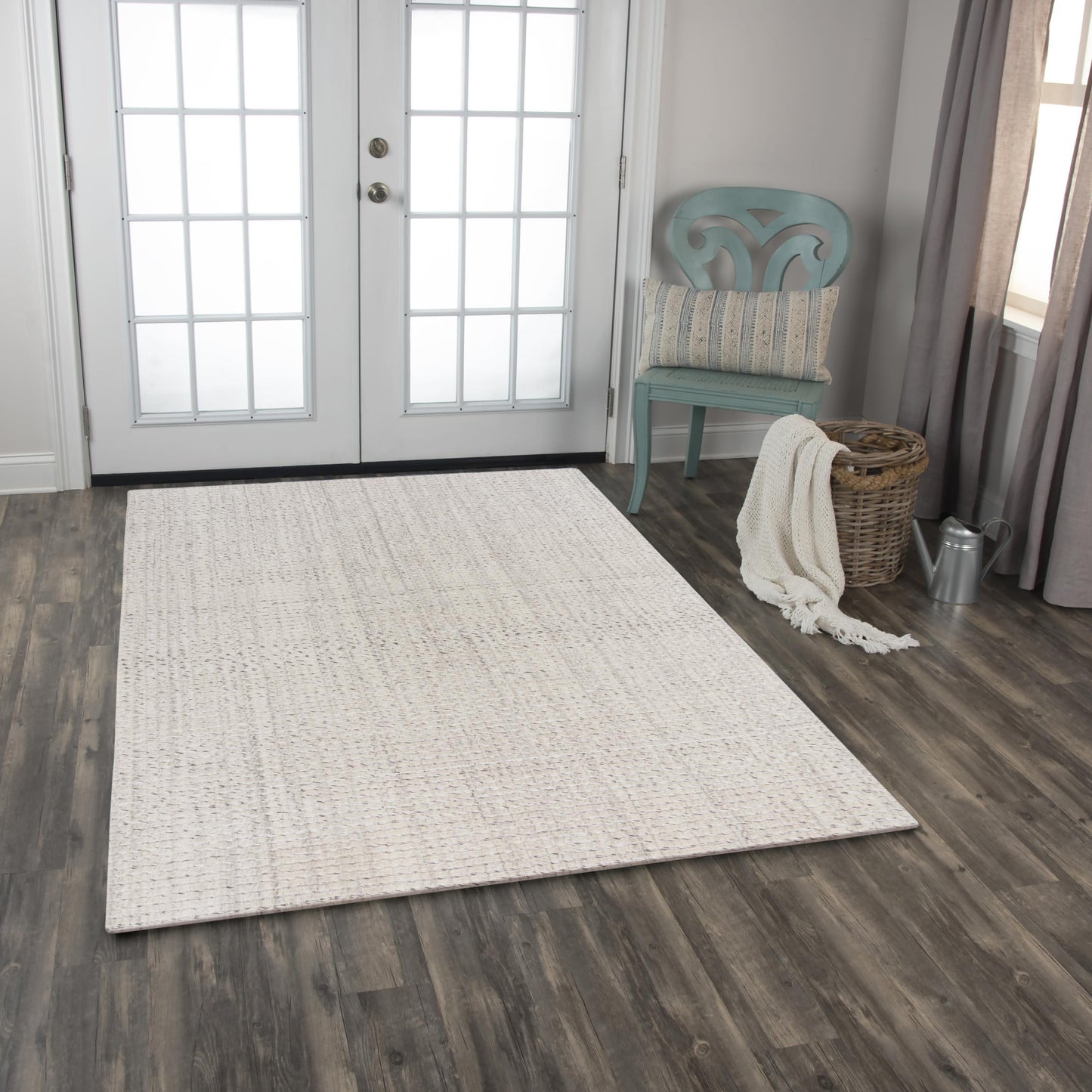 Cable CBA699 Oyster Hand Loomed Rug - Rizzy