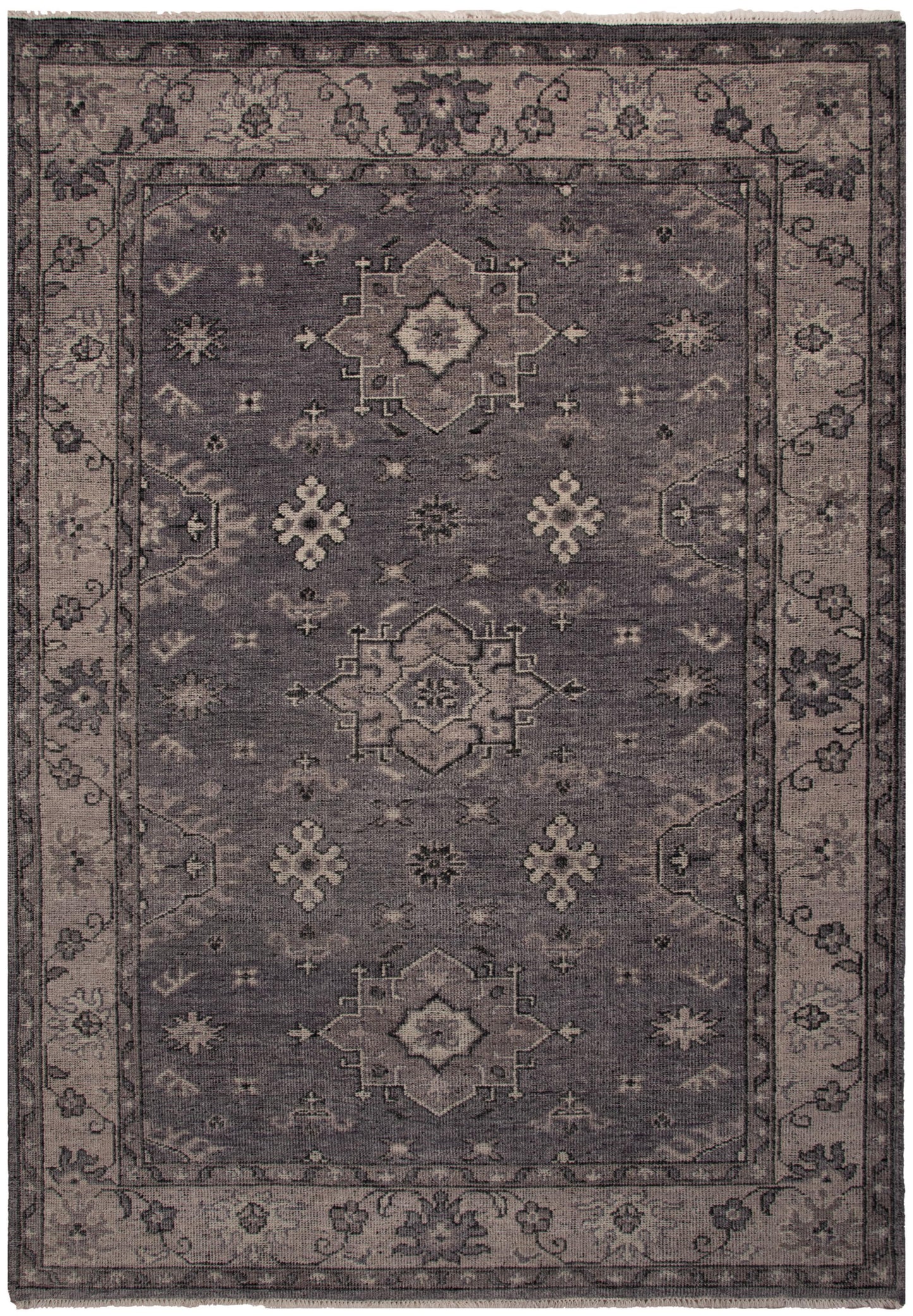 Centra CET726 Gray  Hand knotted Rug - Rizzy