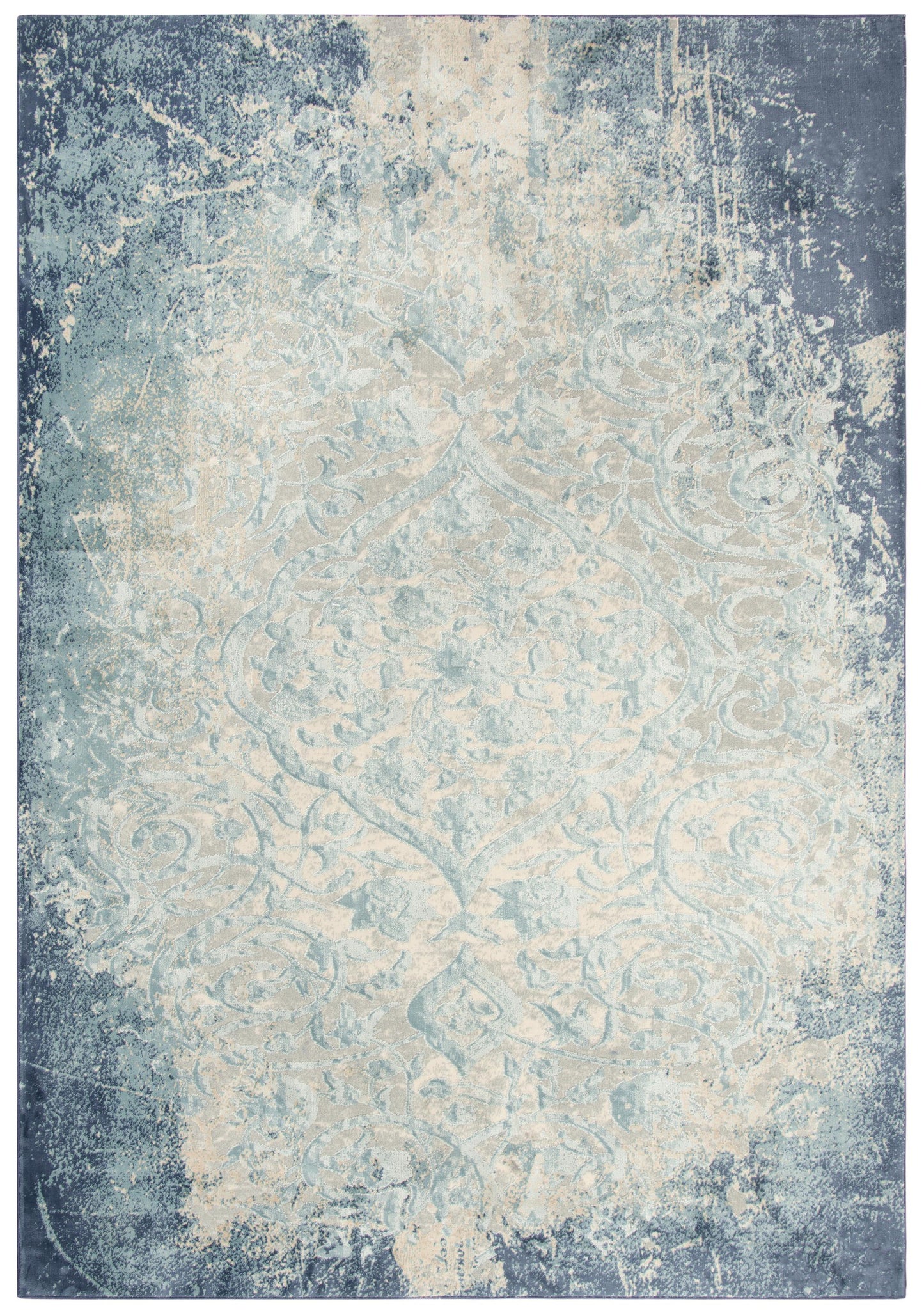 Chelsea CHS101 Teal/Blue Power Loomed Rug - Rizzy