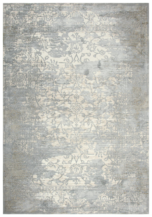 Chelsea CHS104 Gray/Cream Power Loomed Rug - Rizzy