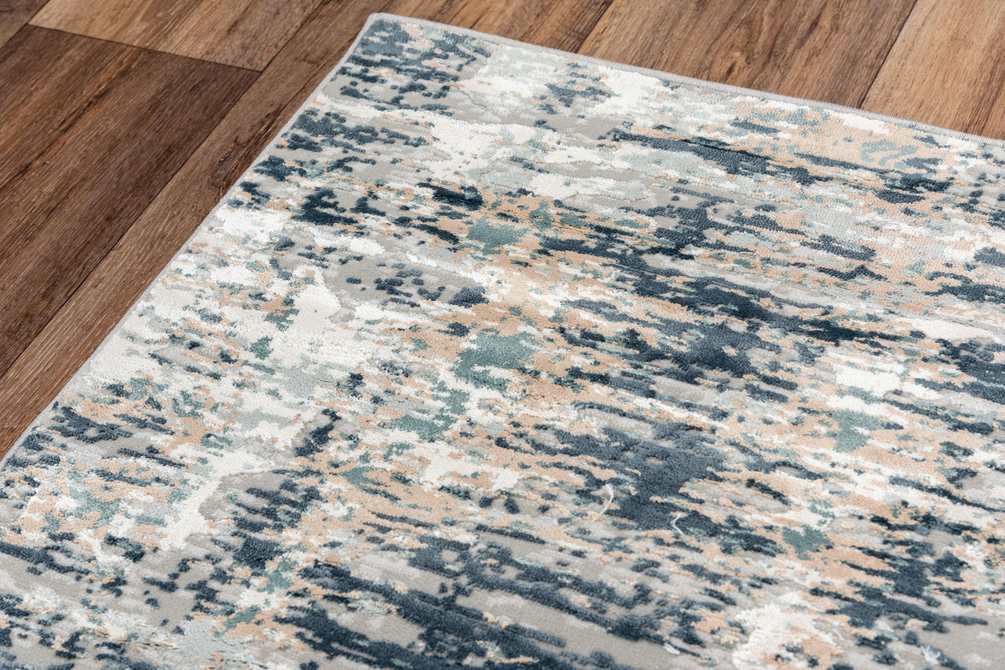 Chelsea CHS105 Ivory / Teal Power Loomed Rug - Rizzy