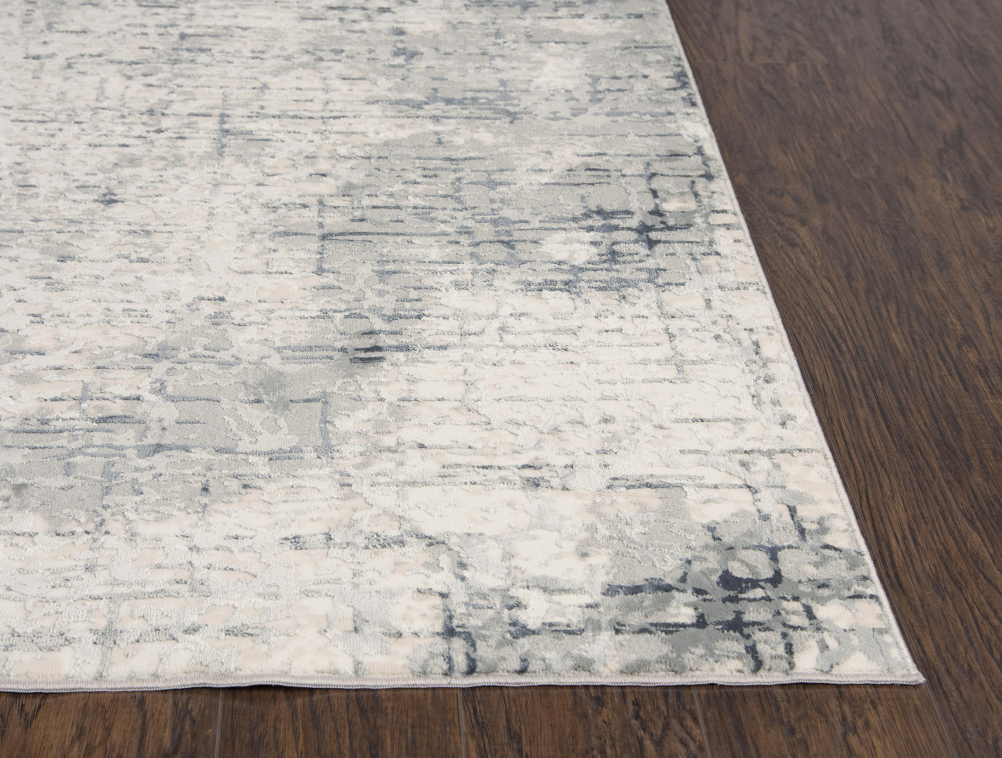 Chelsea CHS106 Cream/Gray Power Loomed Rug - Rizzy