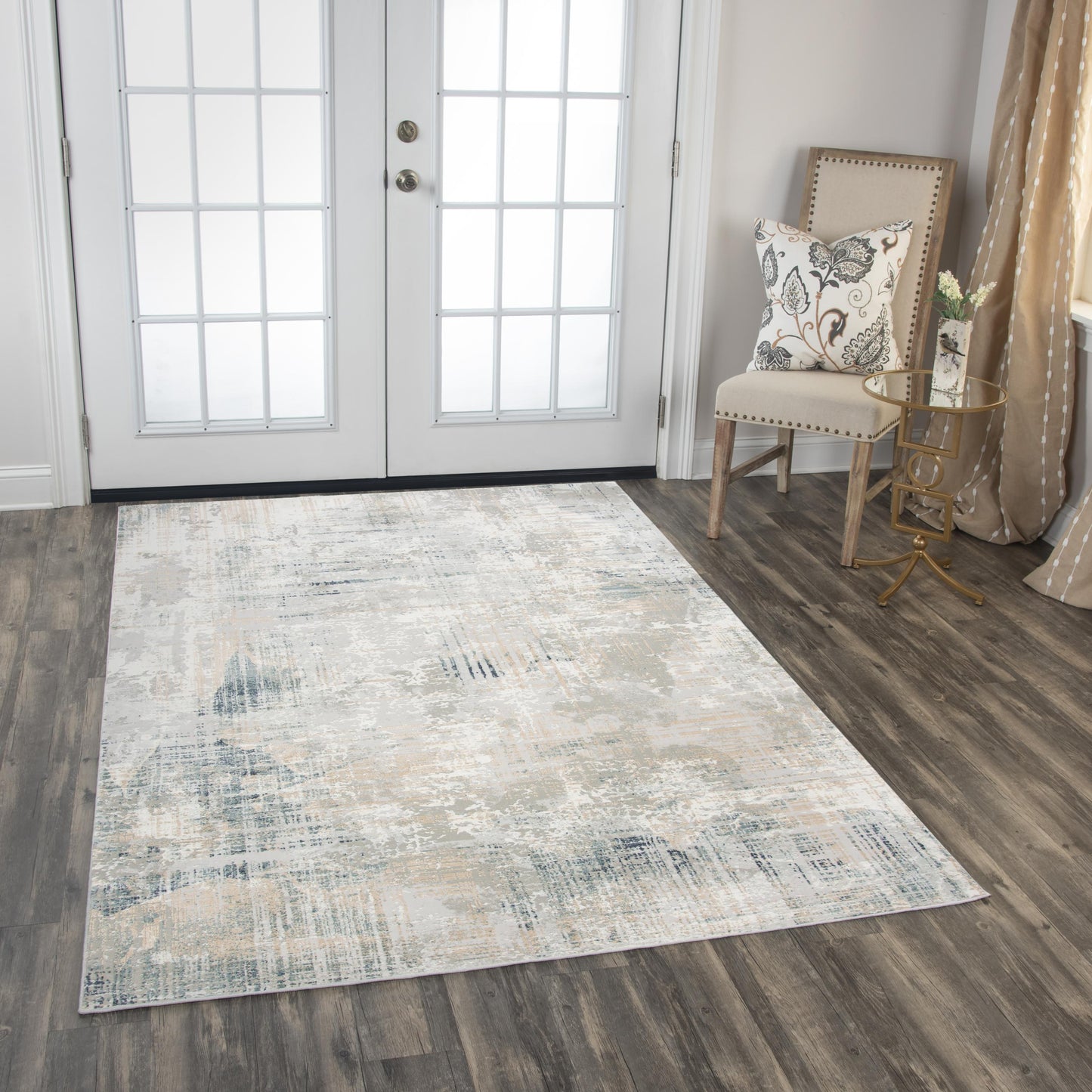 Chelsea CHS108 Ivory / Gray  Power Loomed Rug - Rizzy