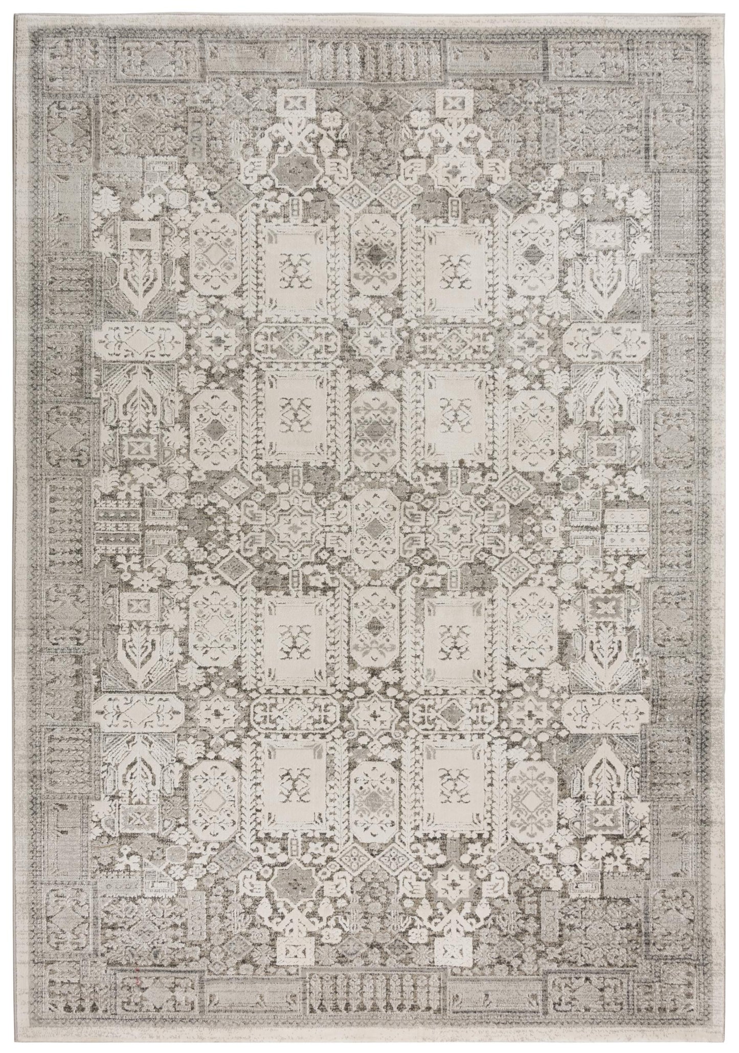 Calabria CLA796 Ivory Power Loomed Rug - Rizzy