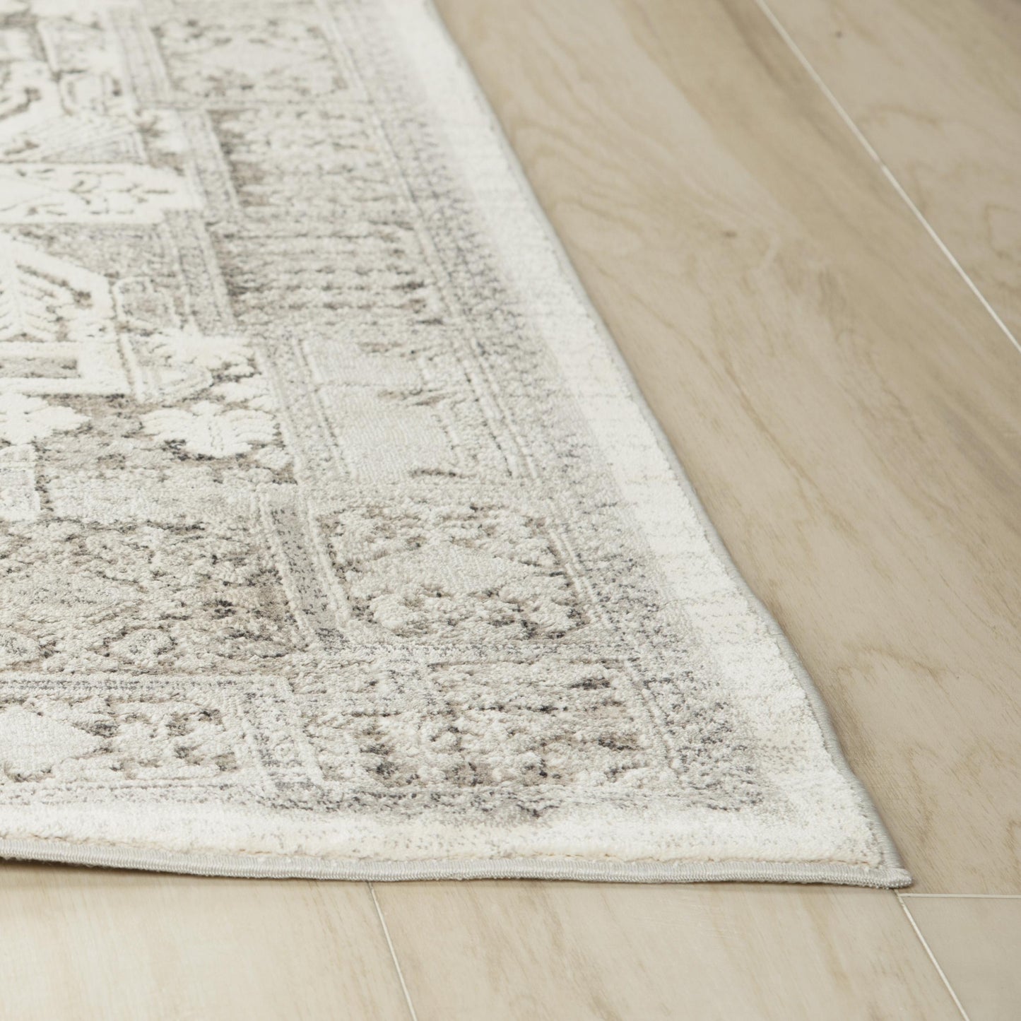 Calabria CLA796 Ivory Power Loomed Rug - Rizzy