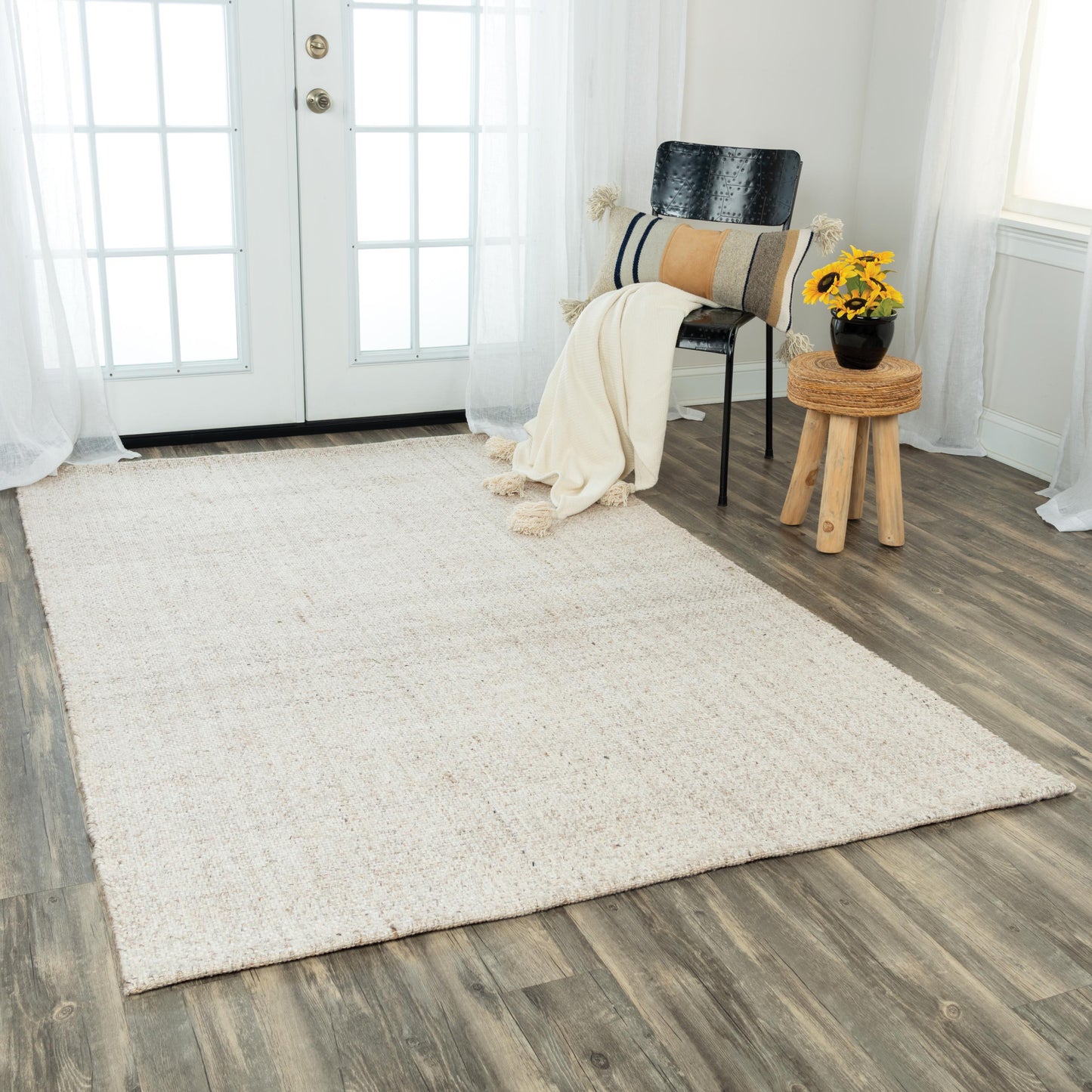 Capri CPI103 Beige Hand Woven Rug - Rizzy