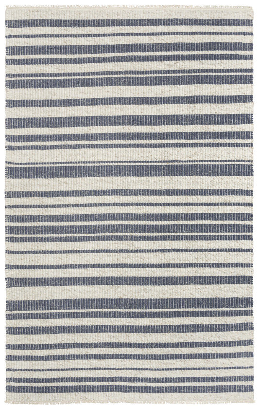 Capri CPI107 Ivory/Blue Hand Woven Rug - Rizzy