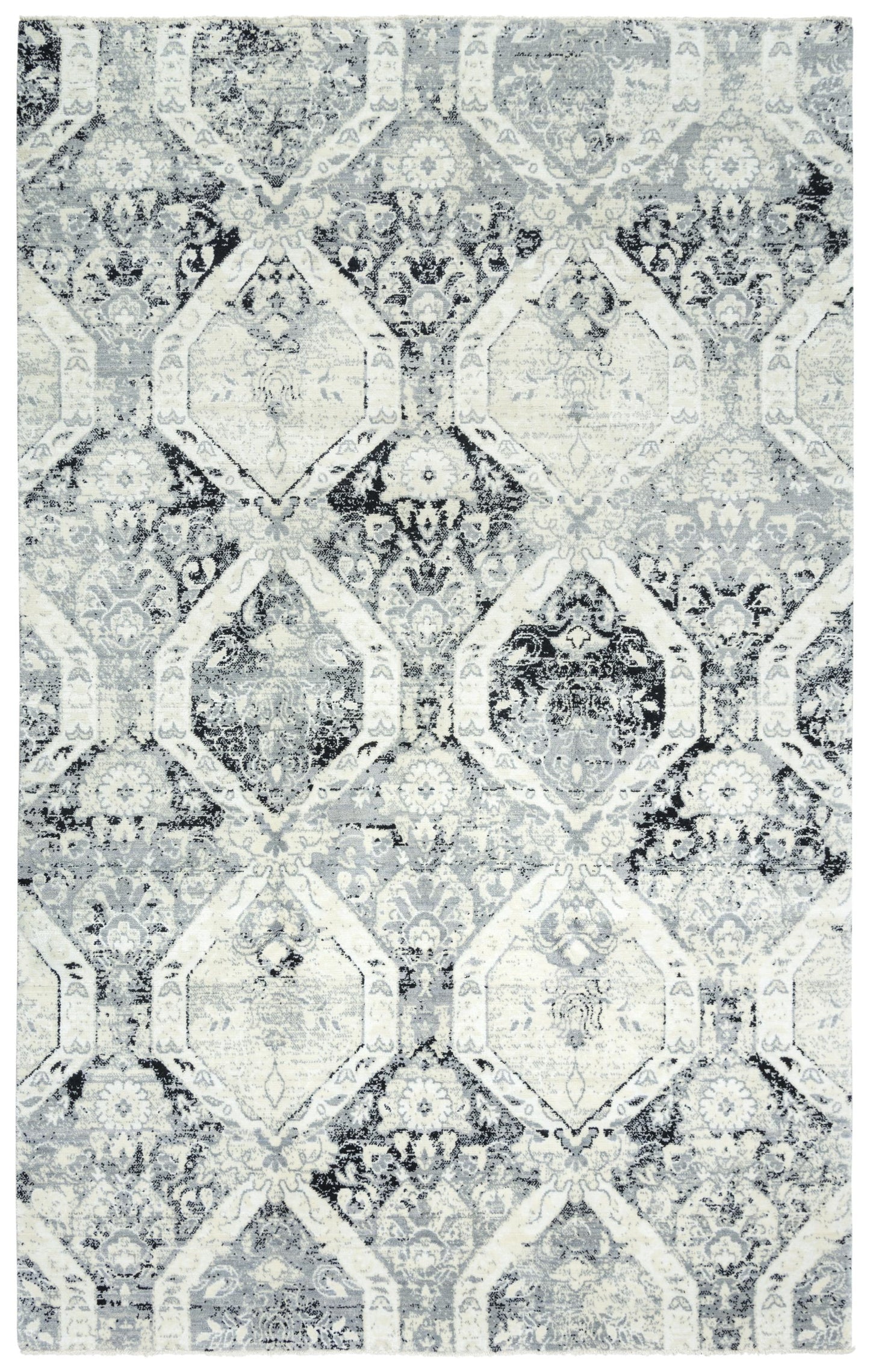 Couture CUT112 Ivory/Black Hybrid Rug - Rizzy