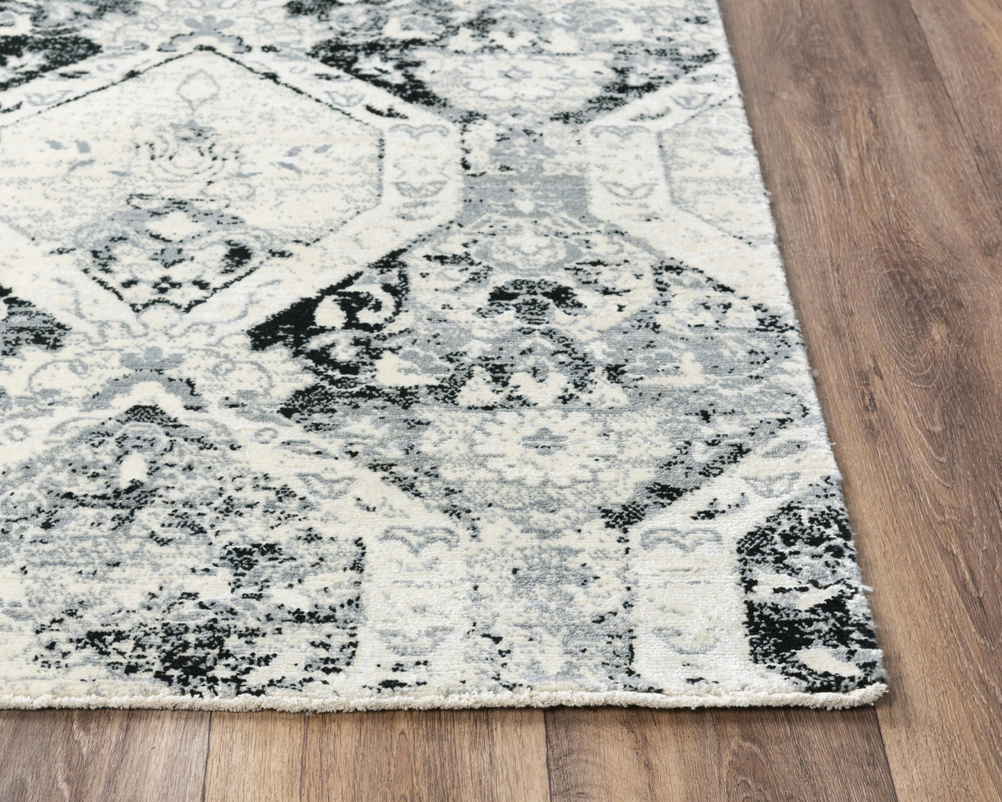 Couture CUT112 Ivory/Black Hybrid Rug - Rizzy