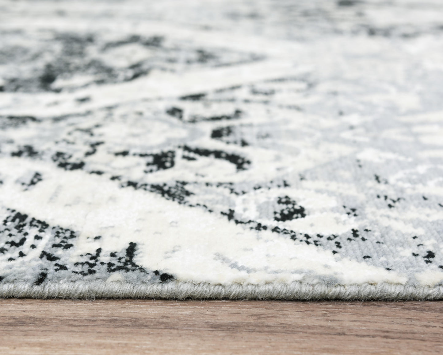 Couture CUT112 Ivory/Black Hybrid Rug - Rizzy