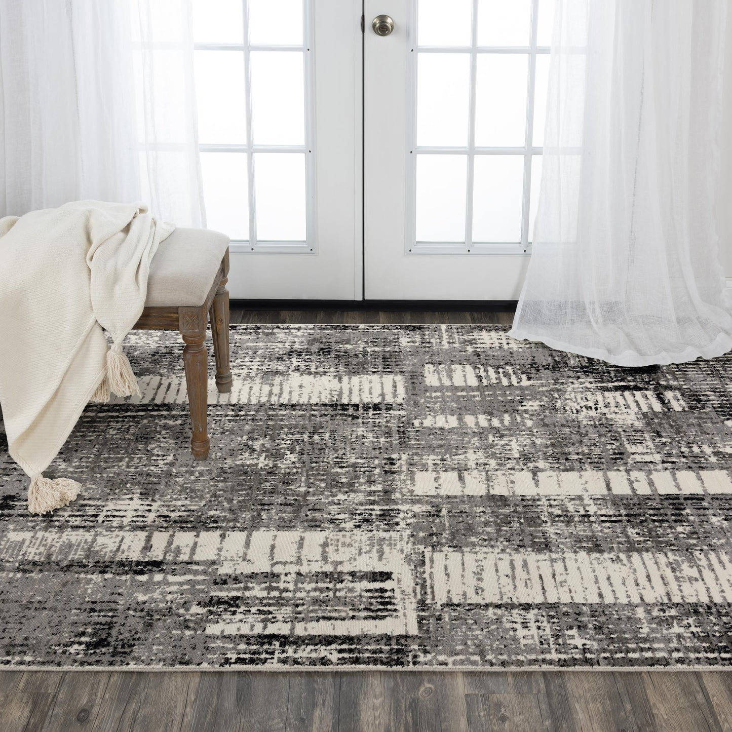 Couture CUT115 Gray/Black Hybrid Rug - Rizzy