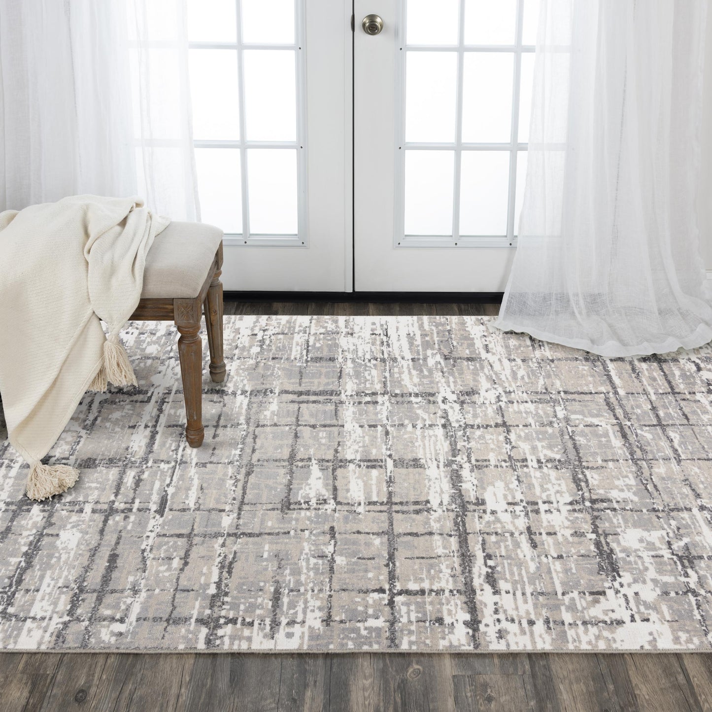 Couture CUT116 Ivory/Gray Hybrid Rug - Rizzy