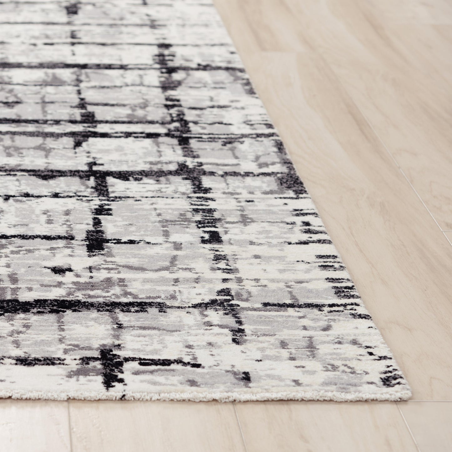 Couture CUT117 Black/Ivory Hybrid Rug - Rizzy