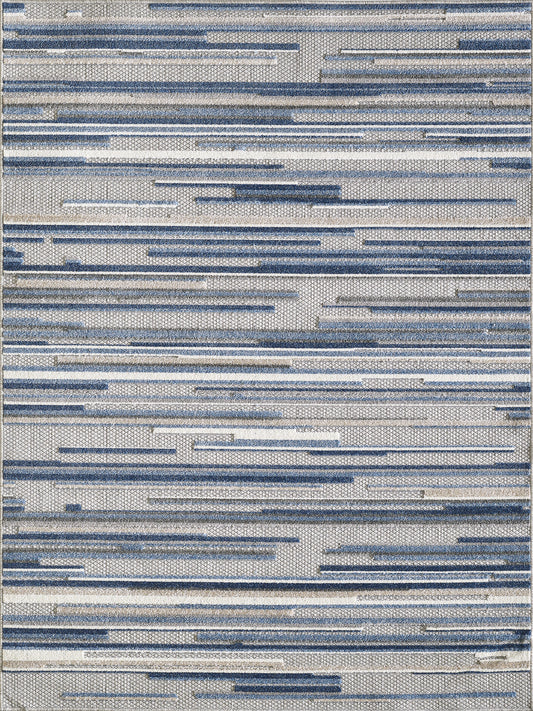 Calla 6920 Blue Denni Machine Woven Performance Area Rug - Kas