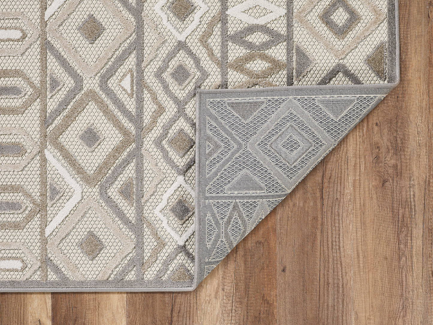 Calla 6925 Grey Aztec Machine Woven Performance Area Rug - Kas