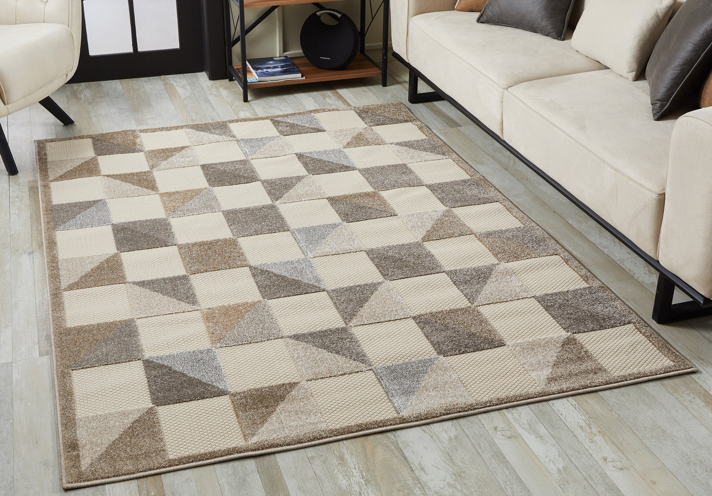 Calla 6926 Grey Scope Machine Woven Performance Area Rug - Kas