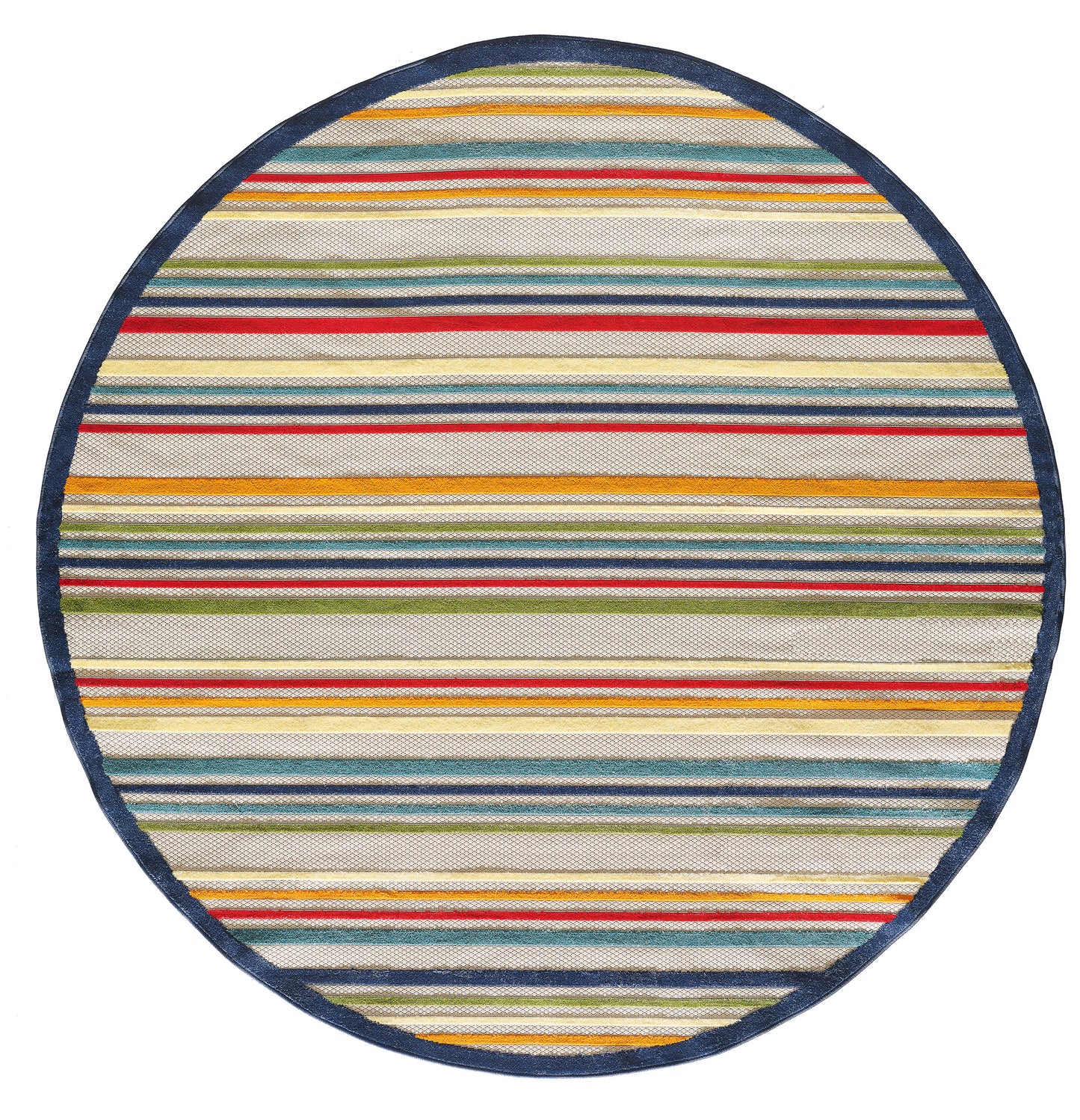 Calla 6927 Ivory/Multi Stripes Machine Woven Performance Area Rug - Kas