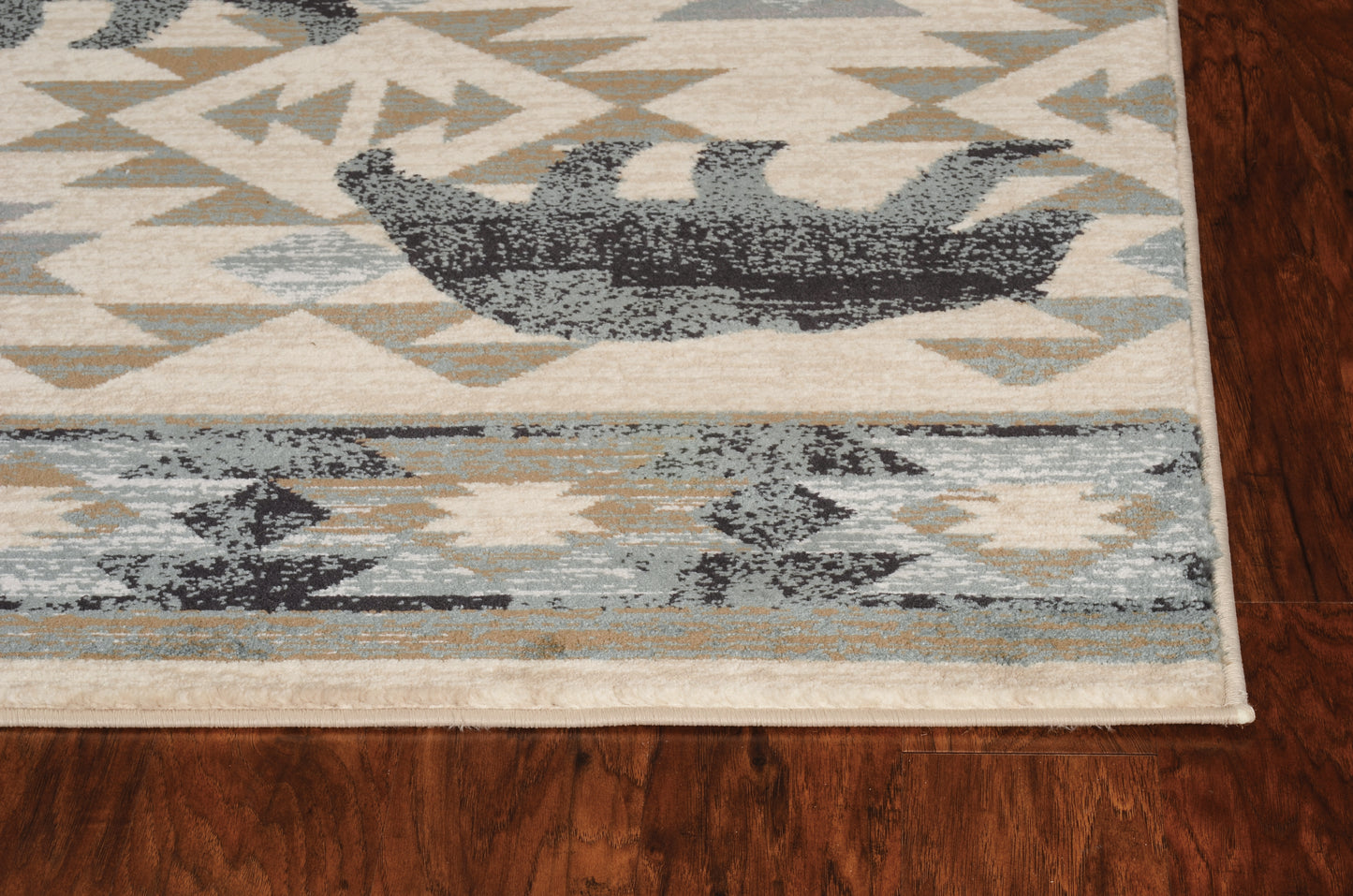 Chester 5634 Ivory/Blue Montana Machine Woven Performance Area Rug - Kas