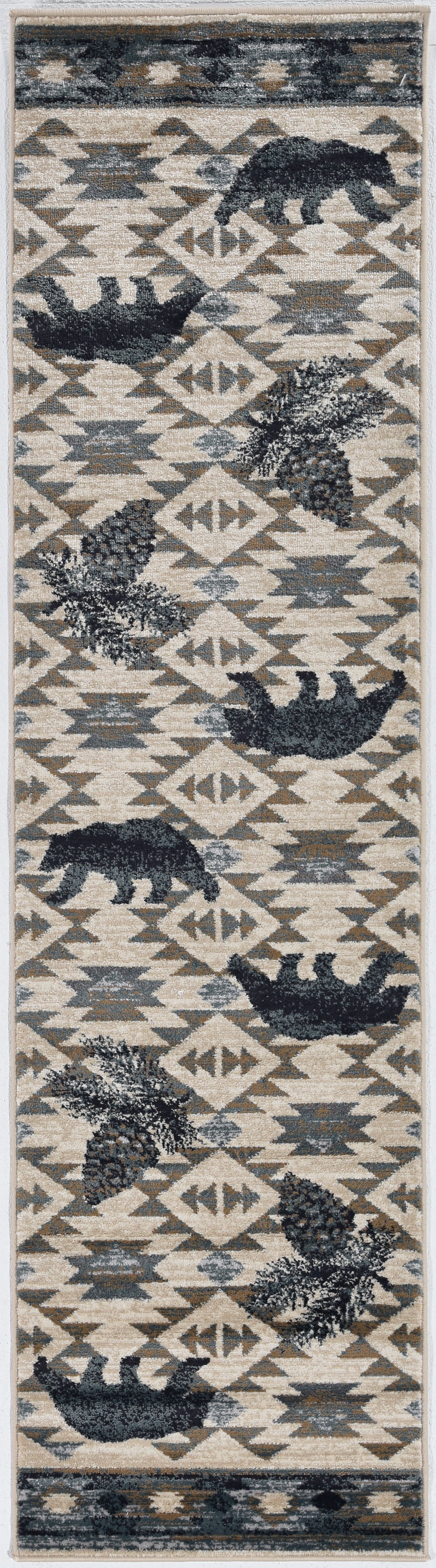 Chester 5634 Ivory/Blue Montana Machine Woven Performance Area Rug - Kas